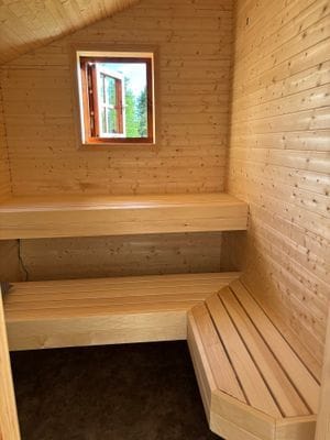 Bastu med plats för fem personer