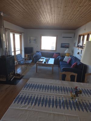 Fritidshus i Fiskebäckskil nära havet.