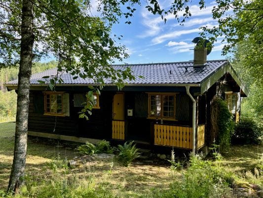 Charmig timmerstuga nära sjö – med båt och terrass - Bild 2