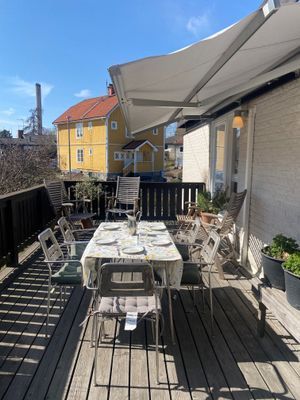 Matplats på balkongen