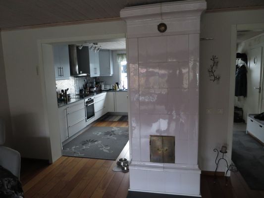 Öppen spis samt kök