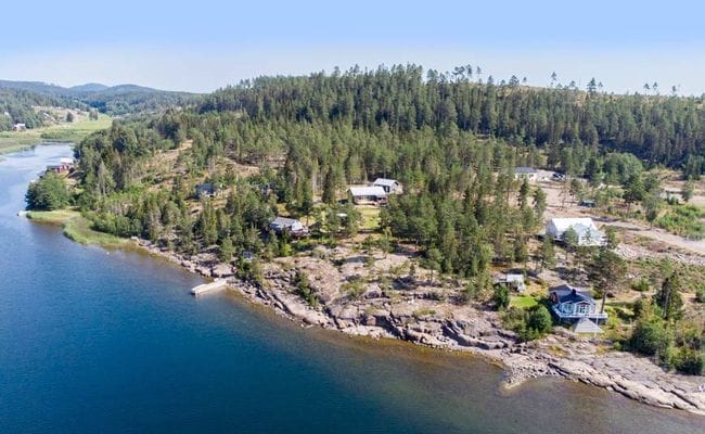 Höga kusten havsutsikt nära Rotsidan