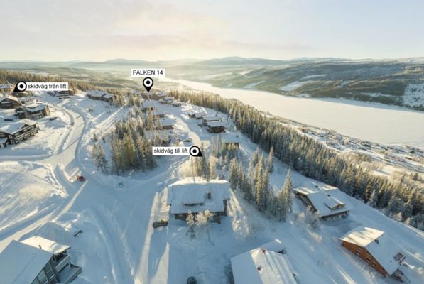 Ski in/ski out via skidled i direkt anslutning till huset