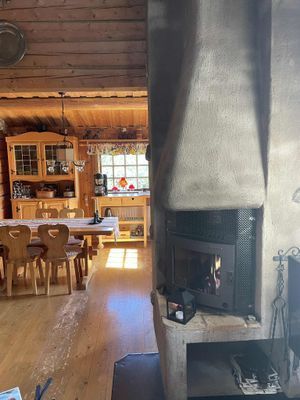 En braskamin som sprakar varmt och skapar den perfekta stämningen efter en dag i skidspåret eller på fjället.