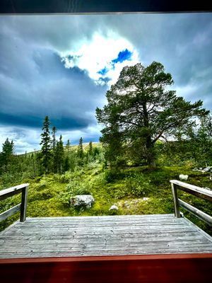 Retro fjällstuga Storhogna – bastu, braskamin - Bild 23