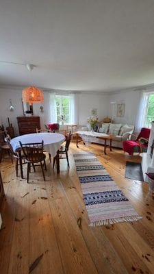 Vardagsrum med bäddsoffa